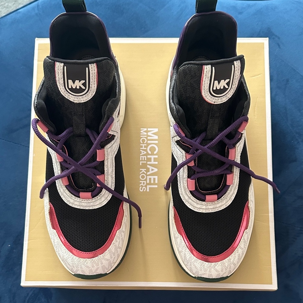 Michael Kors Black and Pink Athletic Shoes 11
